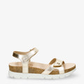 Sulia Shine sandalias de piel con forro interior de piel. oro
