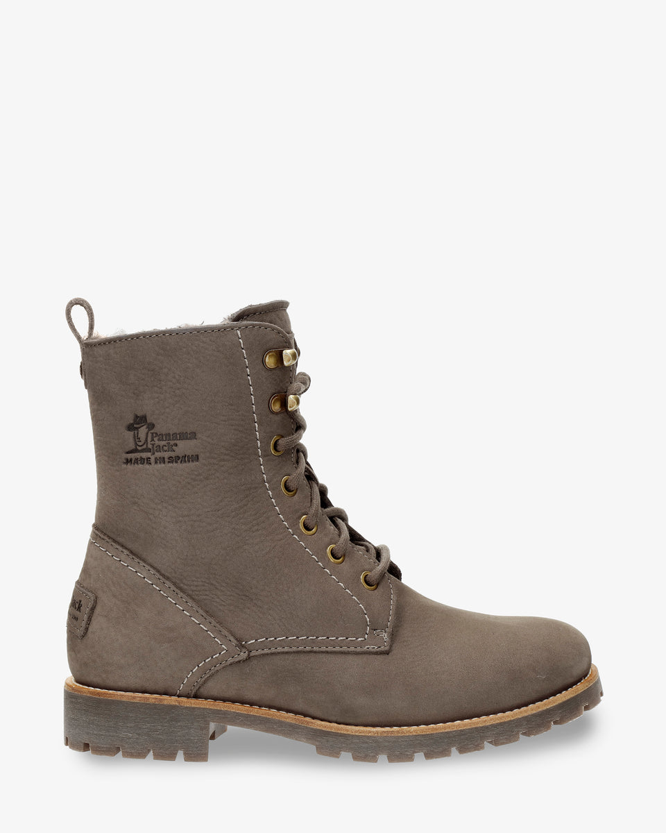 Panama Jack Route Boot Igloo Trav | Stivali Donna Combat In Pelle Nappa Impermeabile, Fodera In Pelliccia, Suola Gomma, Made In Spain - 5