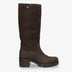 Padua botas de piel con forro interior de pelo. marron