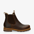 Burton Igloo botín de piel con forro interior de pelo natural. castaño