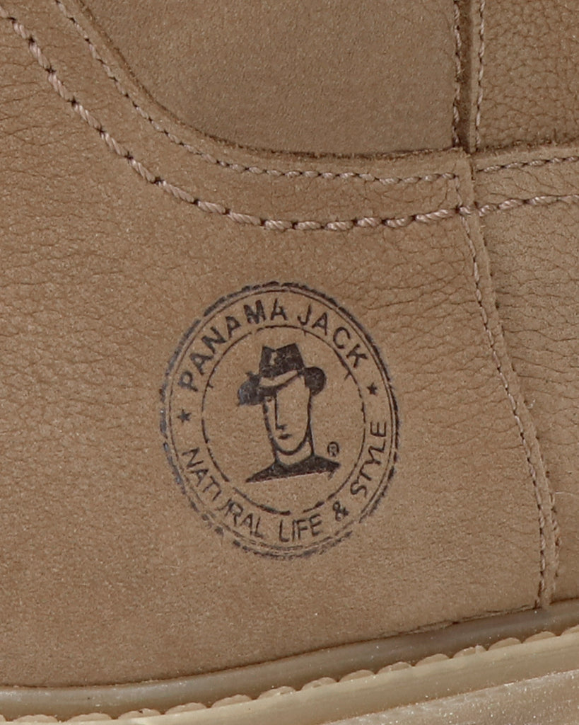 Bambina botas de piel con forro interior de pelo. taupe