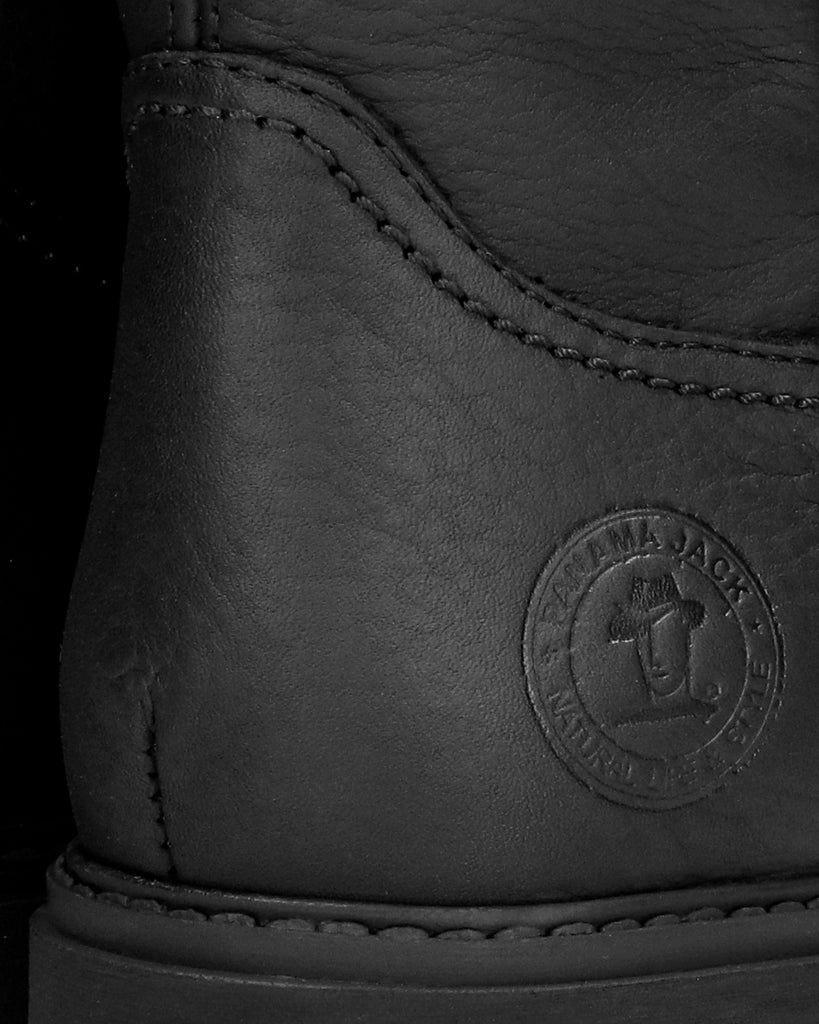 Bambina botas de piel con forro interior de pelo. negro