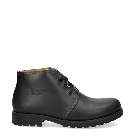 Bota Panama botín de piel con forro interior de piel. negro