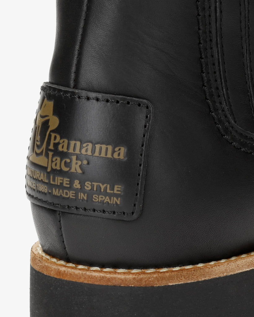 Brigitte Igloo Trav botines de piel con forro interior de pelo natural. negro