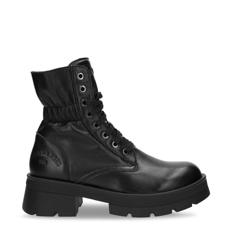 Clementine botas de piel con forro interior de piel. negro