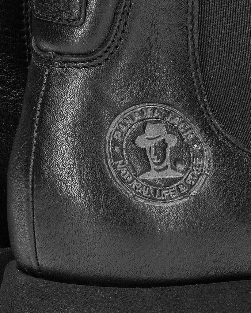 Edwin Igloo botines de piel con forro interior de pelo natural. negro