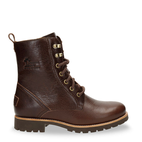 Fara Igloo Trav botas de piel con forro interior de pelo natural. marron