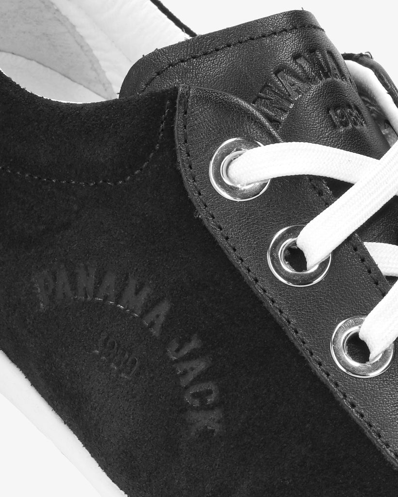 Farum sneakers de piel con forro interior de piel. negro