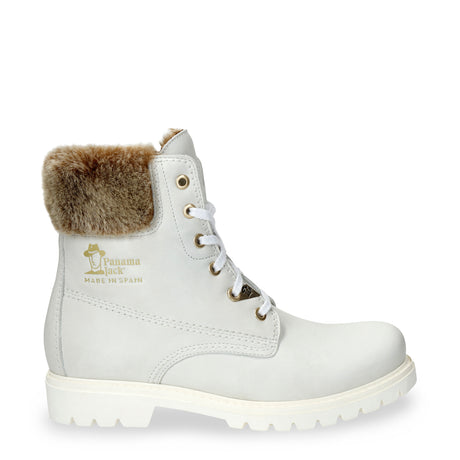 Felicia botas de piel con forro interior de piel. blanco