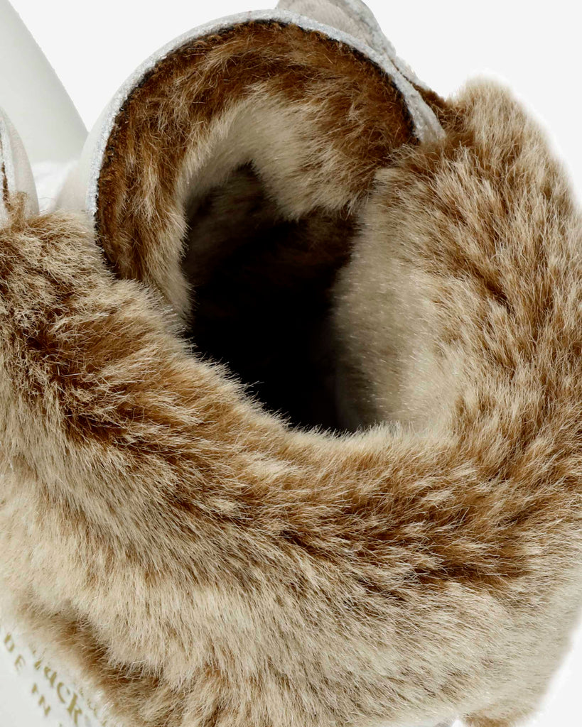 Felicia botas de piel con forro interior de piel. blanco