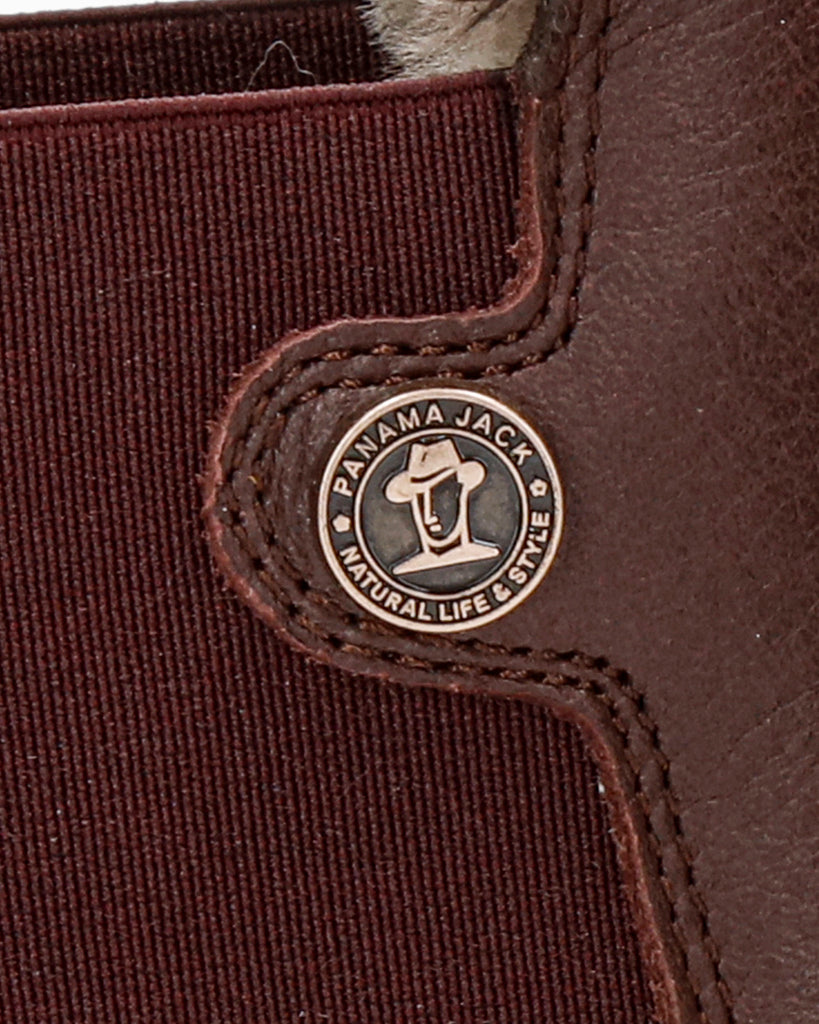 Francesca Igloo botines de piel con forro interior de pelo natural. burdeos