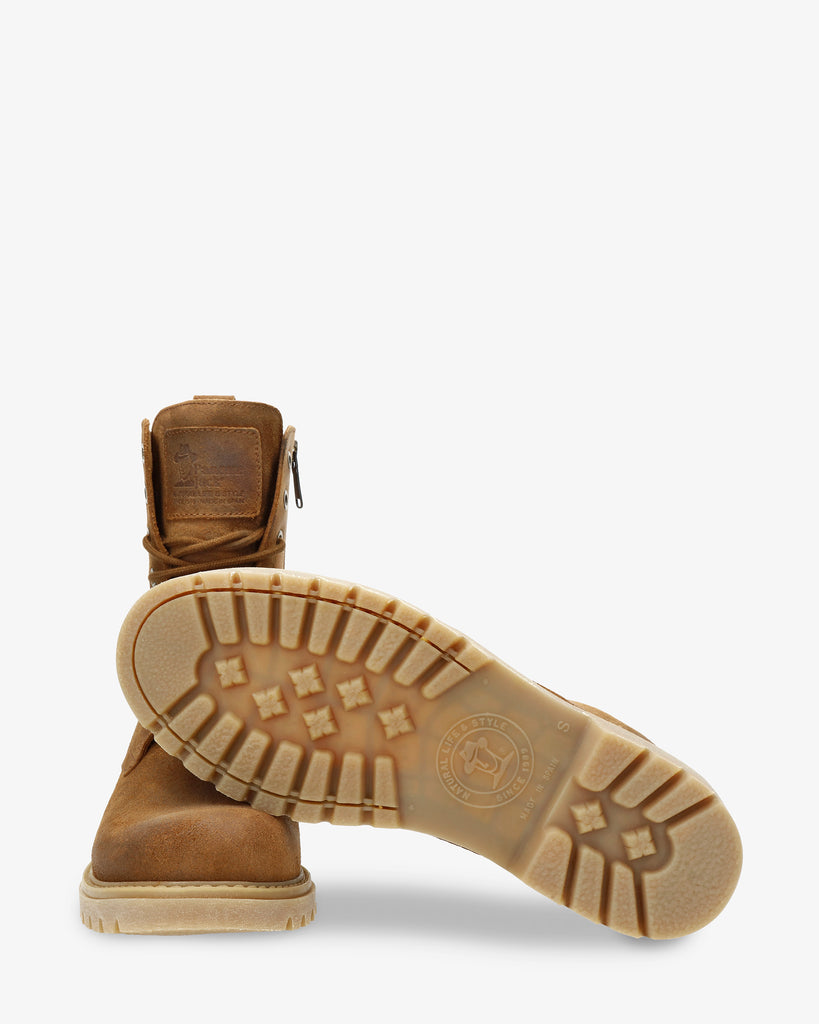 Frisia botas de piel con forro interior de piel. cuero