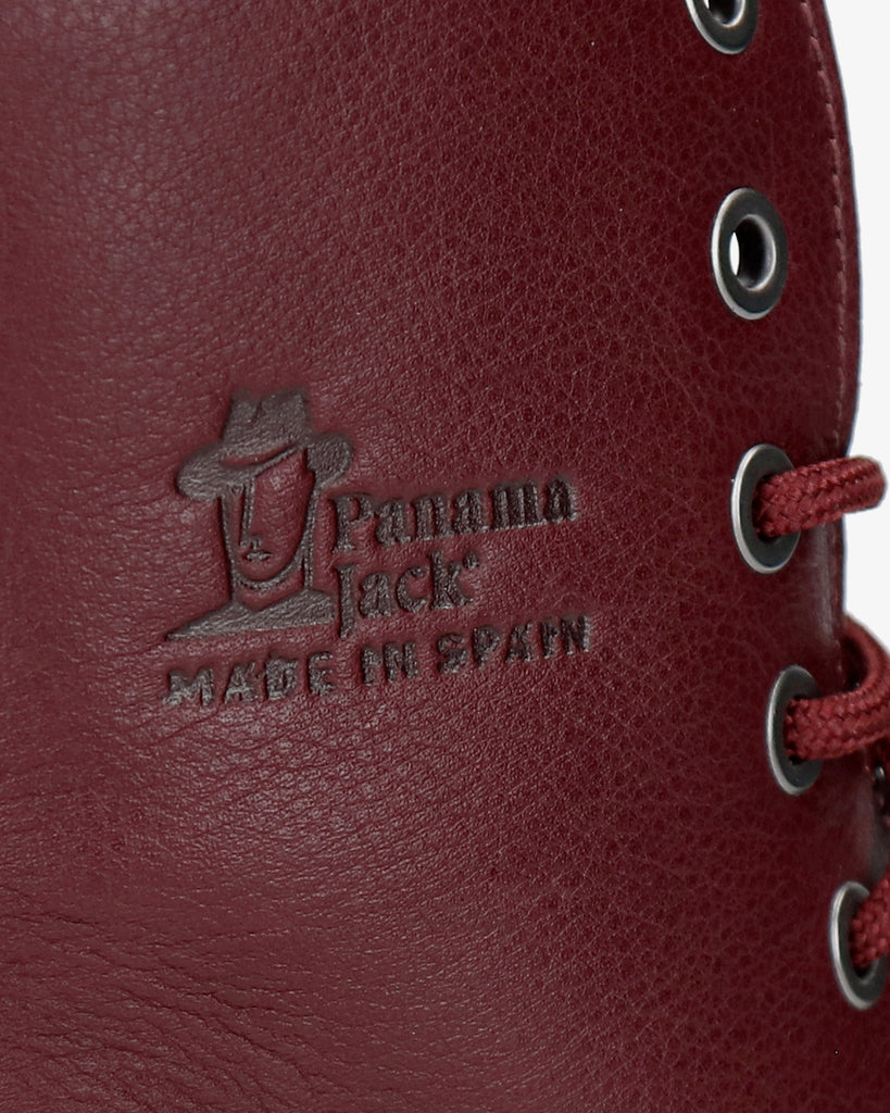 Frisia botas de piel con forro interior de piel. burdeos