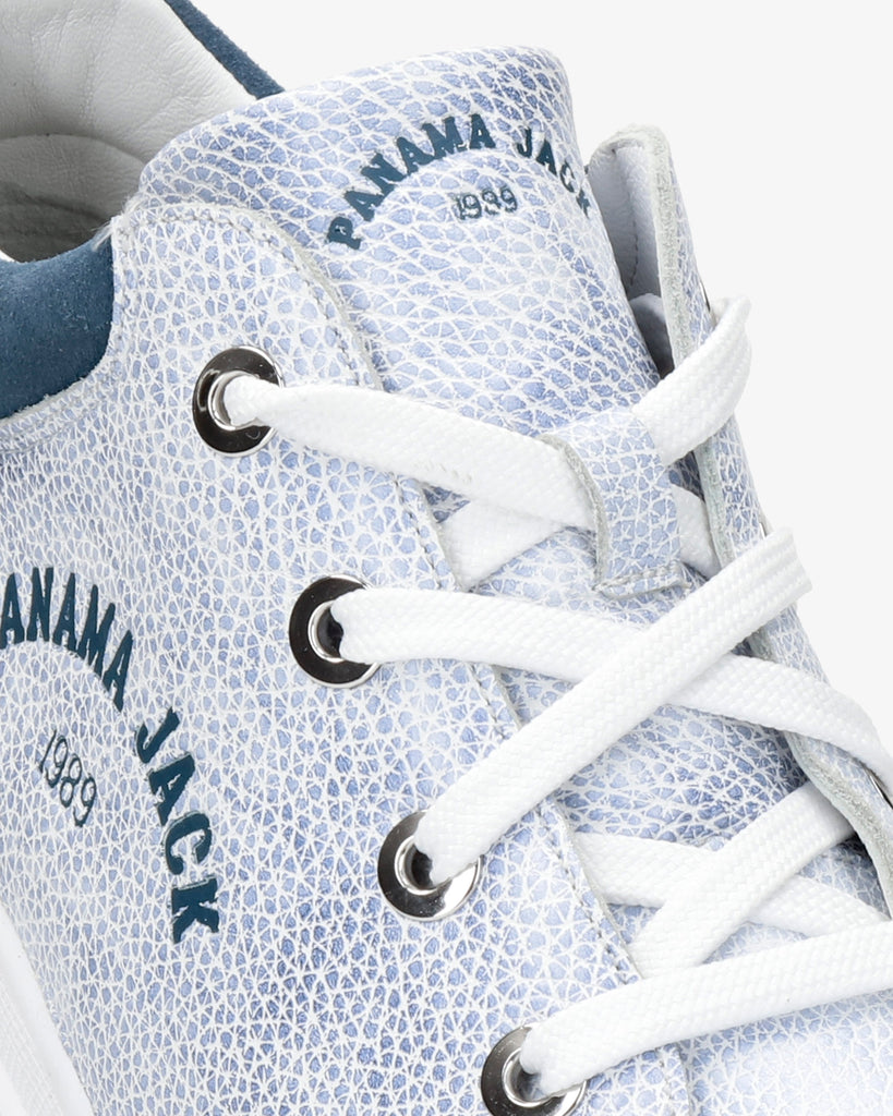 Hilda zapatos de piel con forro interior de piel. azul