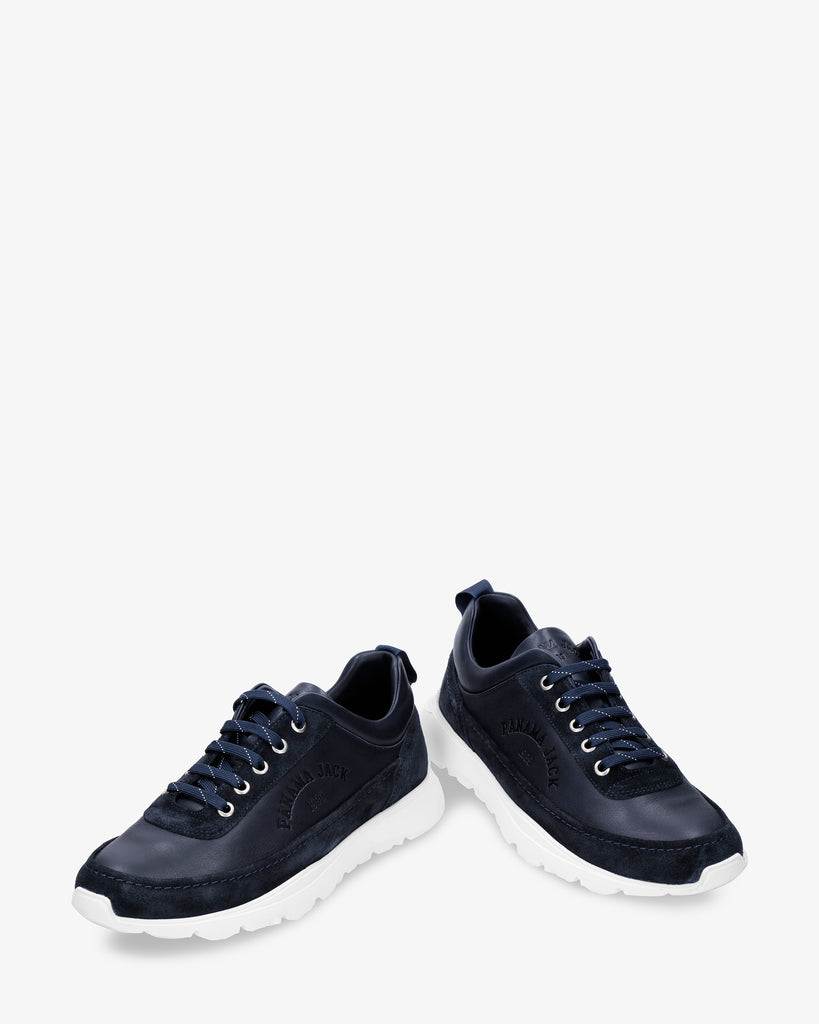 Jensen sneakers de piel con forro interior de piel. marino