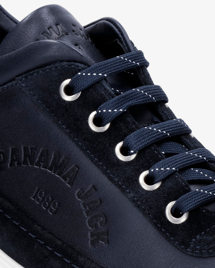 Jensen sneakers de piel con forro interior de piel. marino