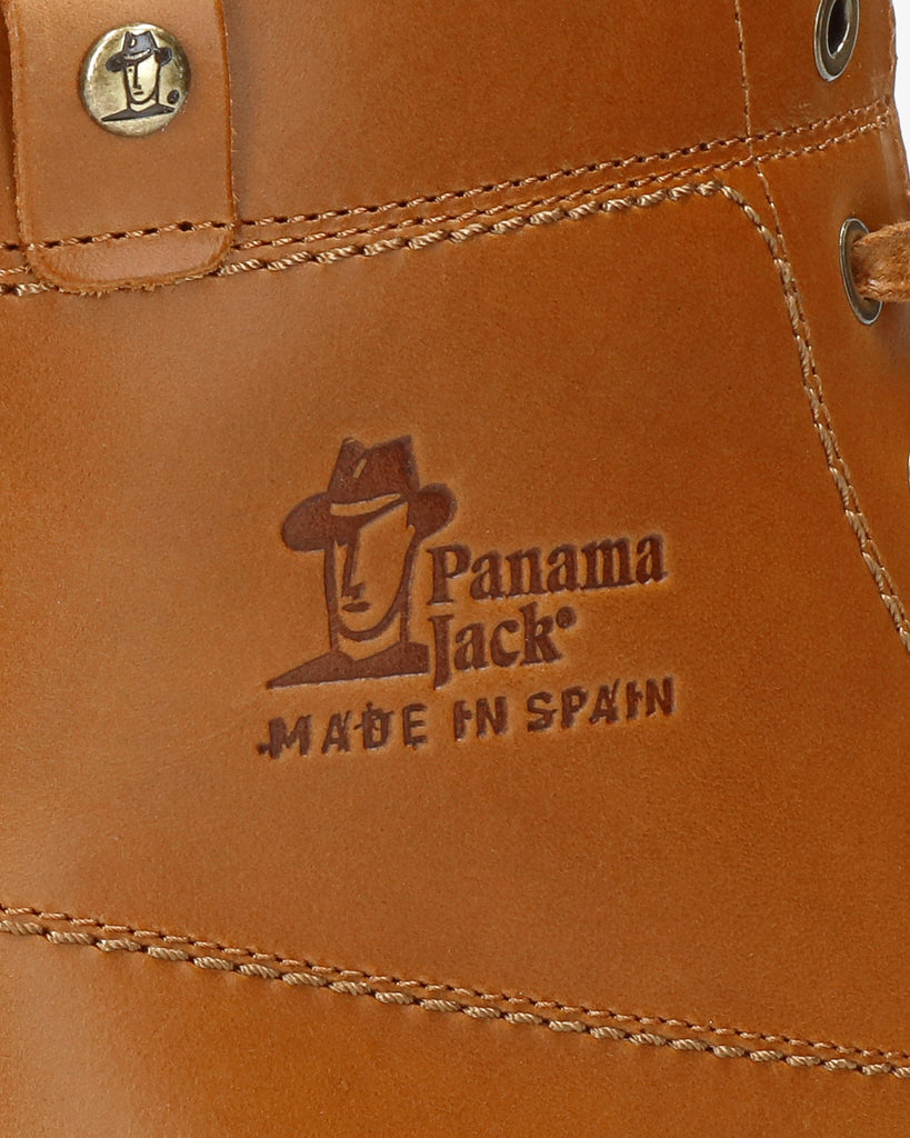 P03 Thunder botas de piel con forro interior de piel. camel