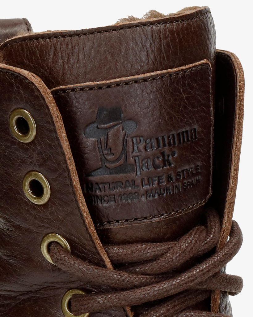 Padma botas de piel con forro interior de pelo. marron