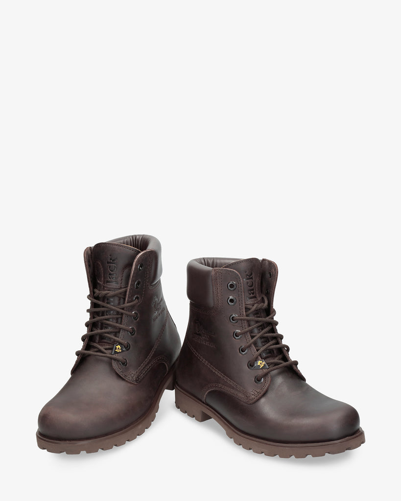 Panama 03 botas de piel con forro interior de piel. marron