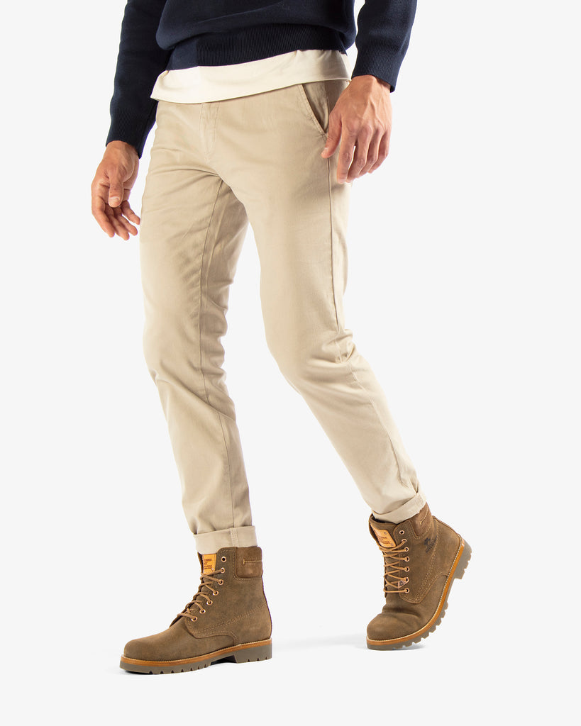 Panama 03 Igloo botas de piel con forro interior de pelo natural. marron