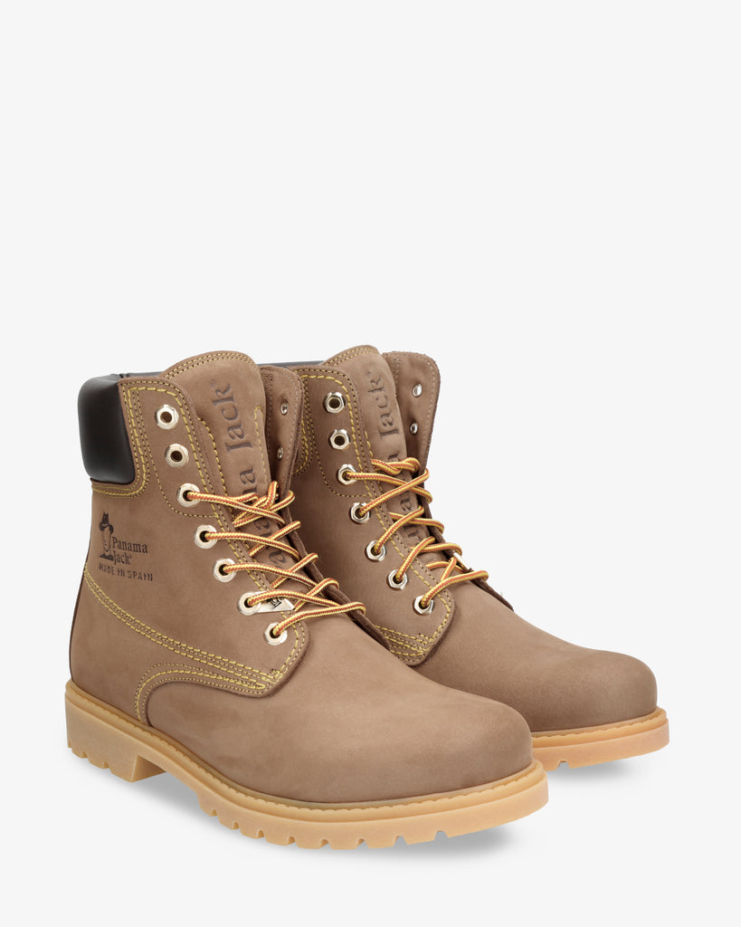 Panama 03 Wool botas de piel con forro interior de lana. avellana