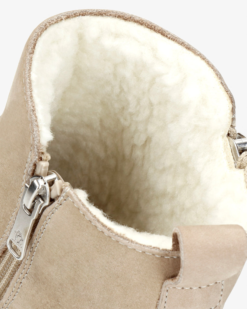 Pauline Gtx botín de piel con forro interior de gore-tex®. crudo