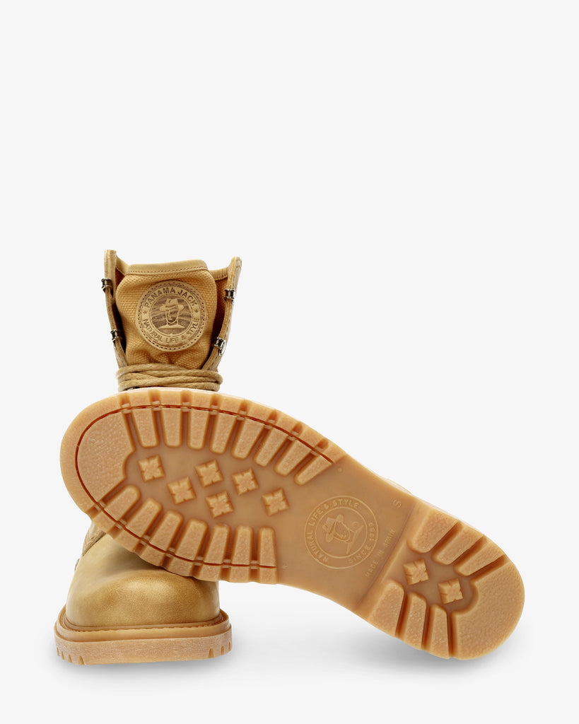 Route Boot botas de piel con forro interior de tejido. vintage