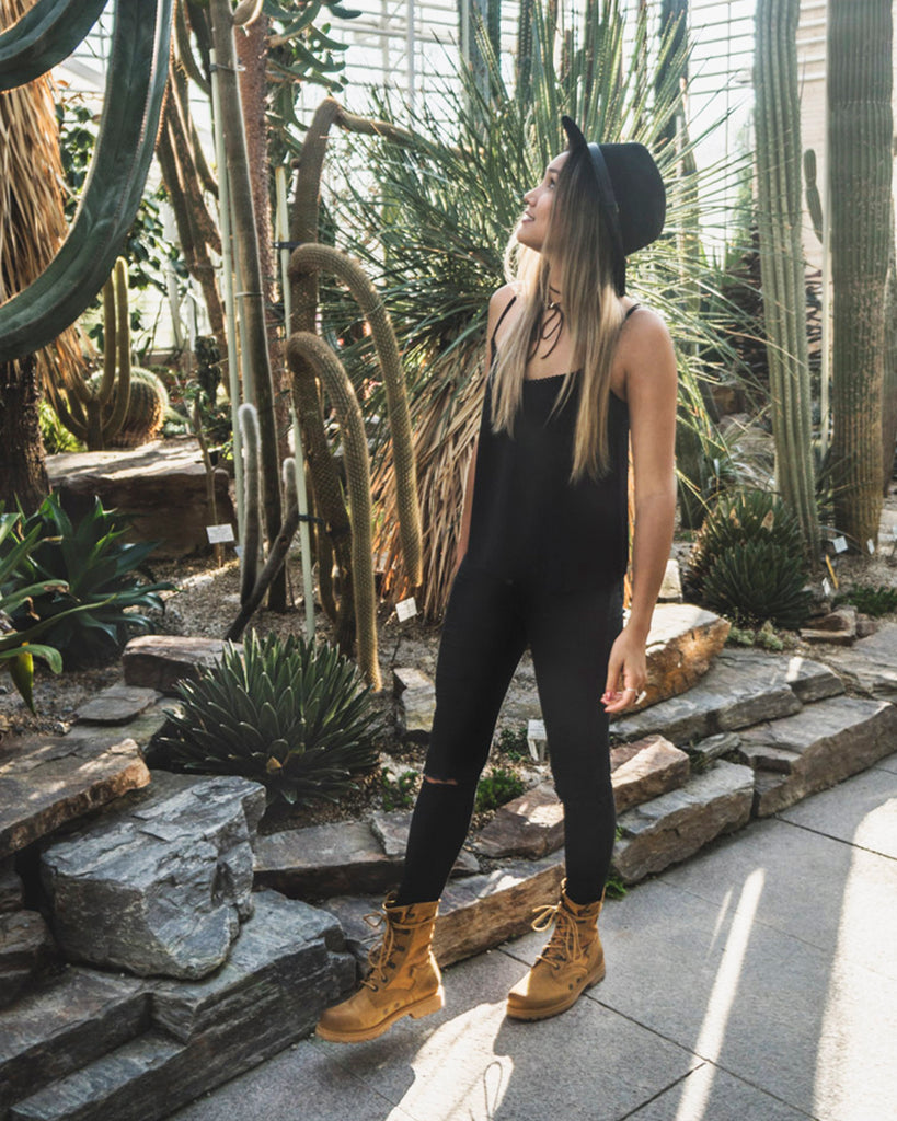 Route Boot botas de piel con forro interior de tejido. vintage