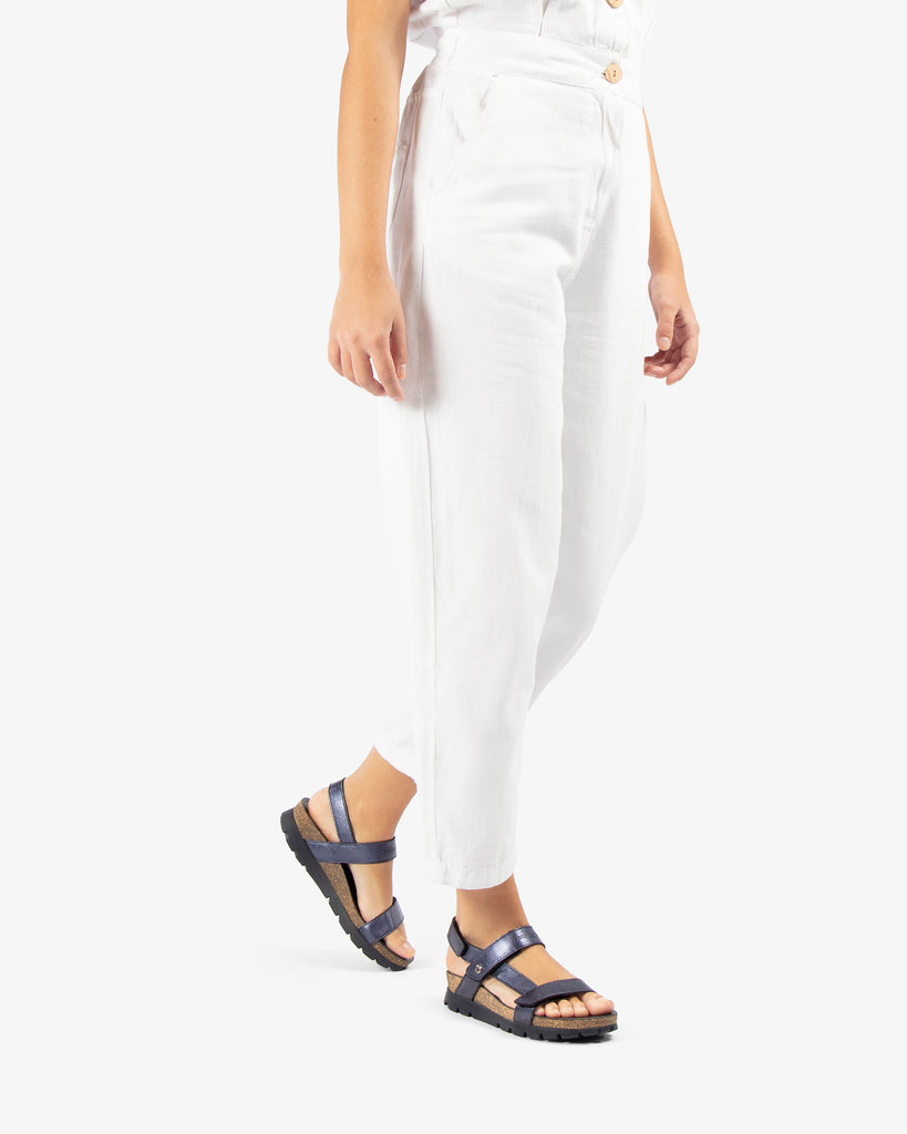 Selma Shine sandalias de piel con forro interior de piel. marino