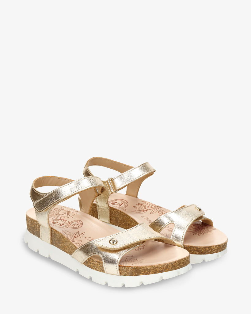 Sulia Shine sandalias de piel con forro interior de piel. oro