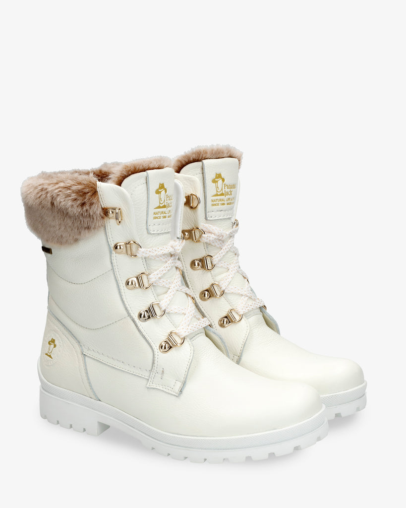 Tuscani Gtx botas de piel con forro interior de gore-tex® blanco