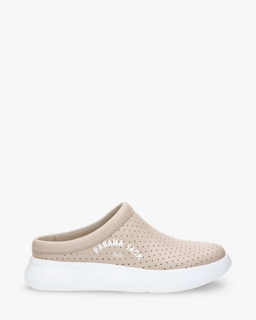 Yannick zueco de piel con forro interior de piel. taupe