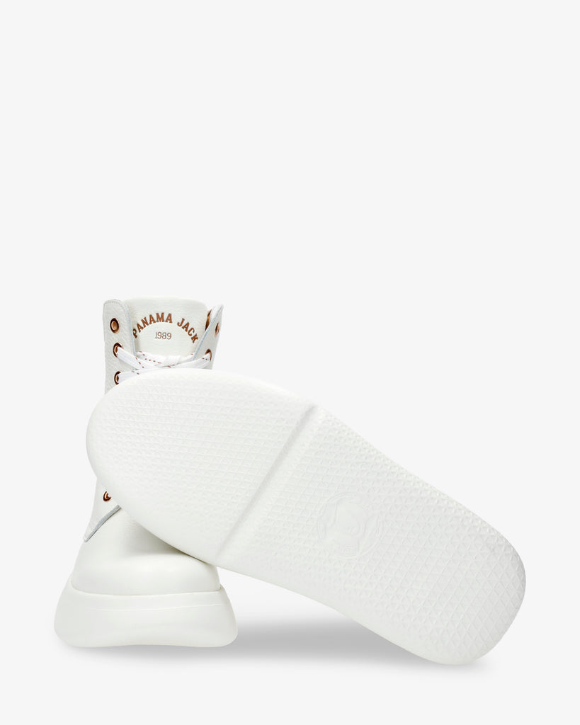 Yuca botas de piel con forro interior de piel. blanco